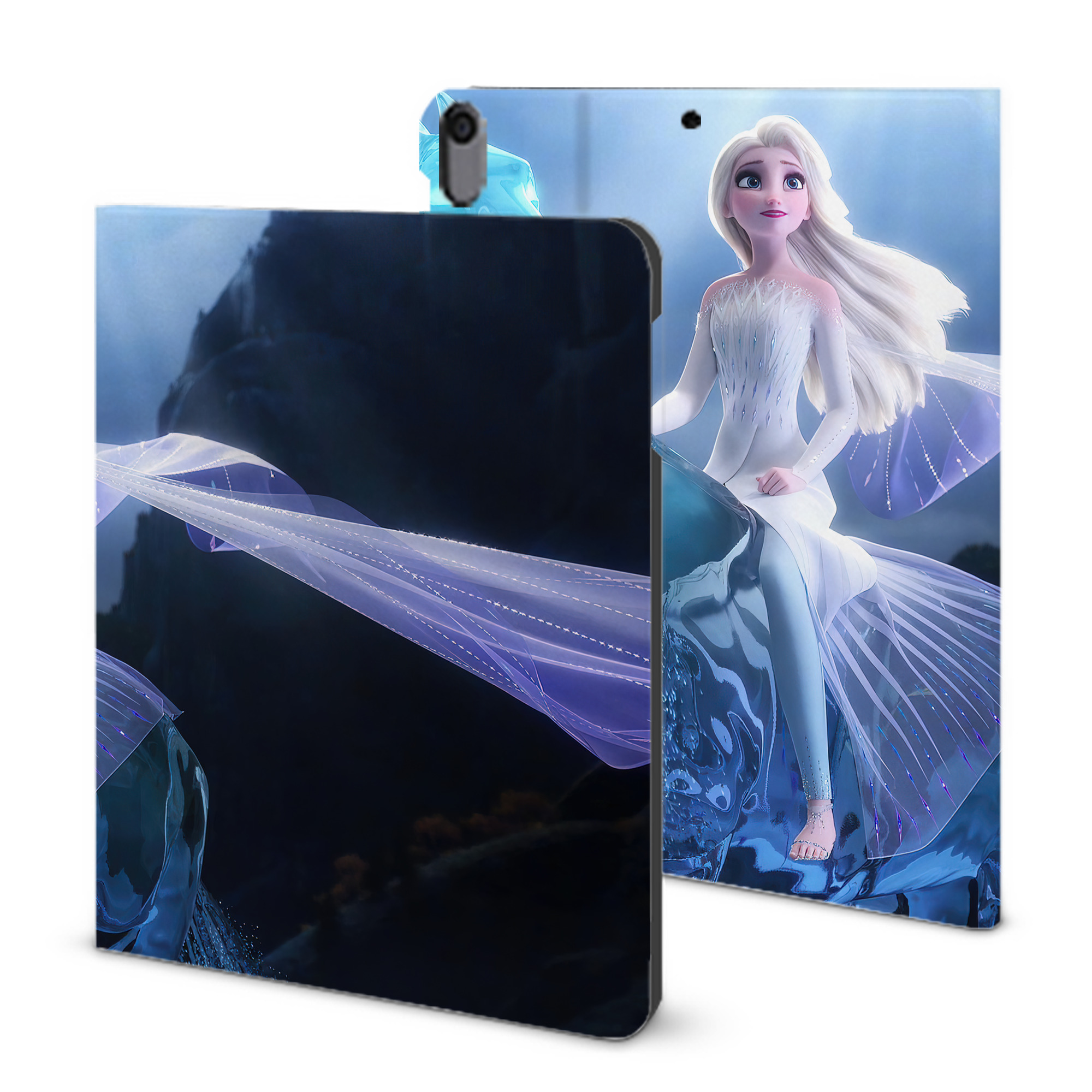 （画像用） アナと雪の女王 アンナ エルサ Frozen Anna Elsa IPad ケース ブック型 PUレザー TPU 耐衝撃 軽量 薄型 ペン収納なし 全面保護 IPad 各モデル対応